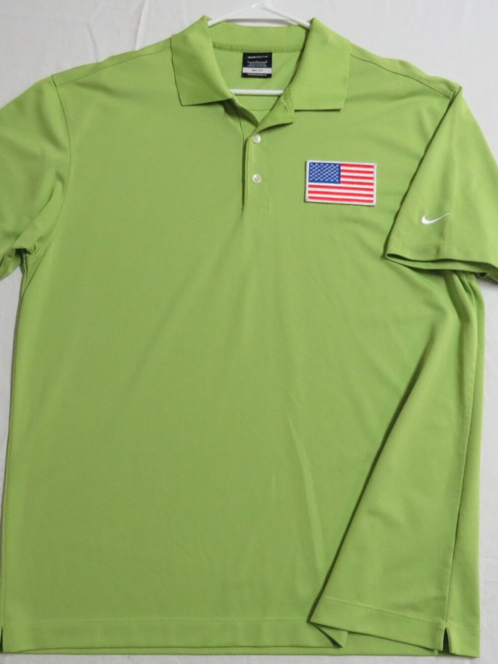 M-XL USA Lime Green Nike Men's db #66I Golf Polo Shirt